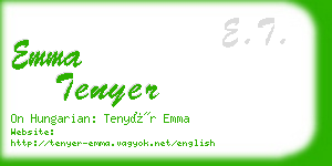 emma tenyer business card